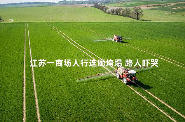 江苏一商场人行连廊垮塌 路人吓哭